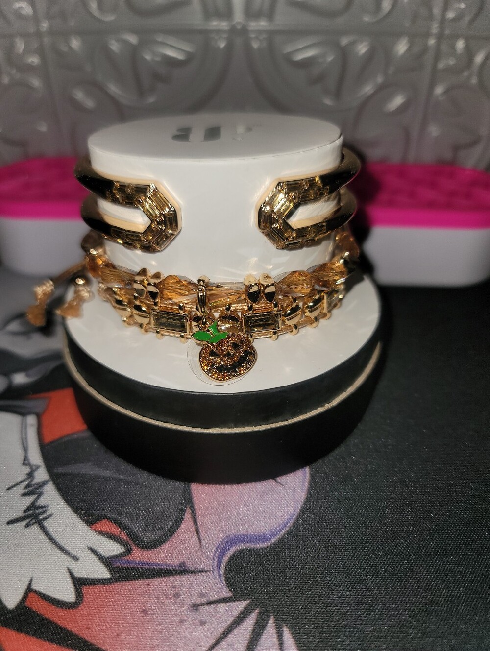 NWT-BP Gold Plated Halloween Stacks- The Pumkpin